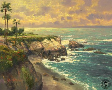 thomas kinkade Painting - La Jolla Cove Thomas Kinkade